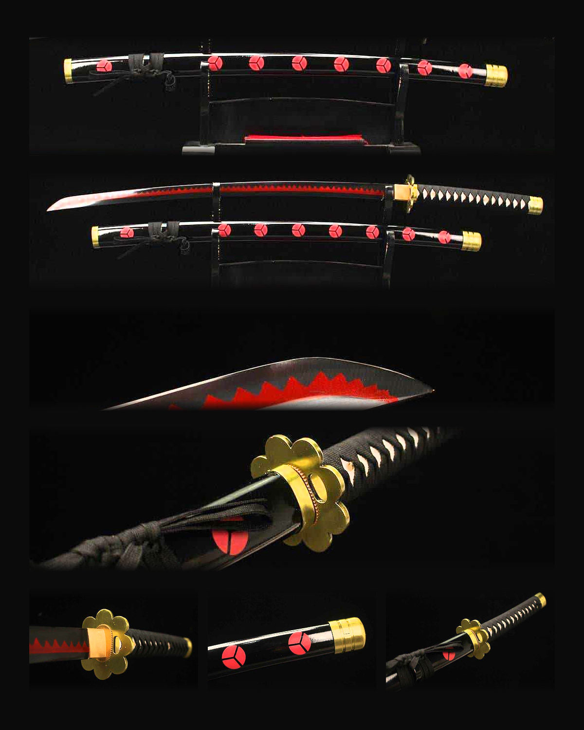 ゾロ剣ヨーロッパ式騎士 日本刀 模造刀 居合刀 秋水レプリカ - ゾロ風の黒い刀 – NIMOFAN Katana