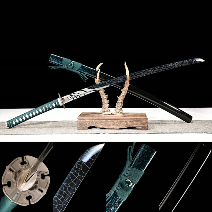 Katana - Sakura Titanium-Plated Tsuba 1060 Steel | 纯钧