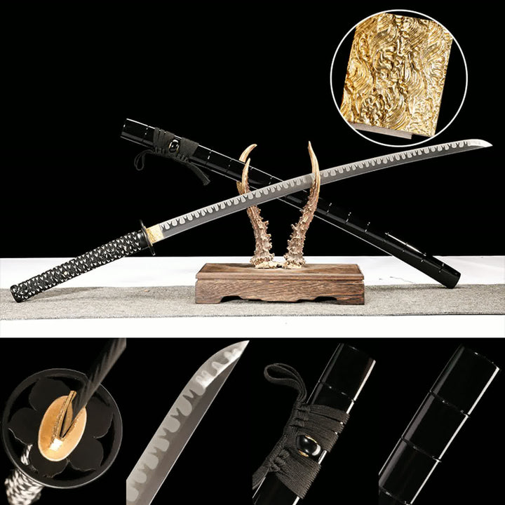 Katana - Bamboo-Section Saya 1060 Steel | 鳞煞
