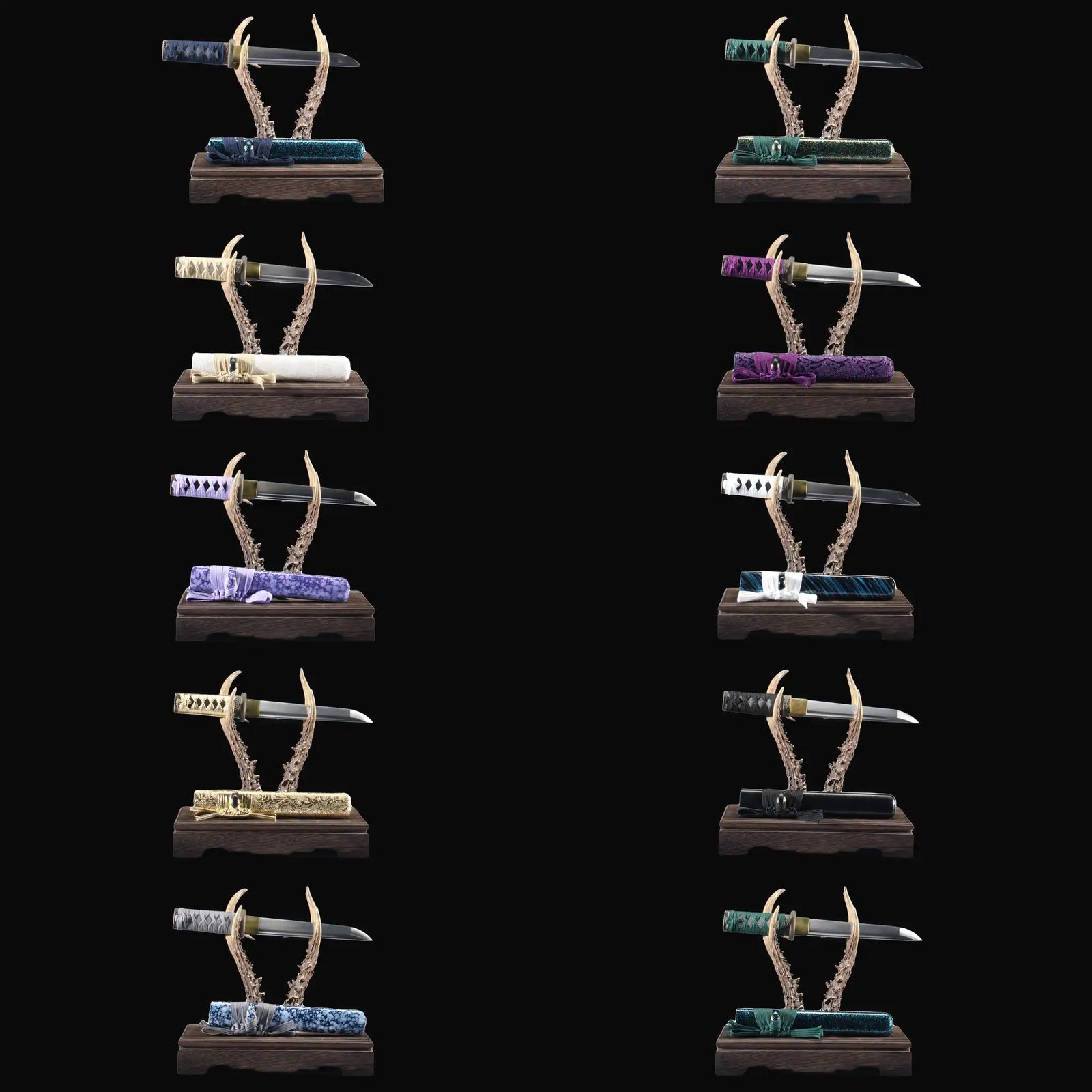 Ten real Premium Mystery Tanto appearances from the random assortment; one of ten designs is selected at random