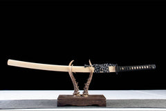 阴阳逆刃 katana product detail image 1 showing blade, saya, and fittings