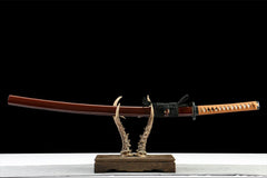 棕芒 katana product detail image 1 showing blade, saya, and fittings