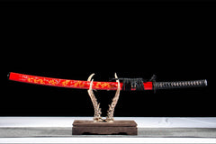 断罪之刃 katana product detail image 1 showing blade, saya, and fittings