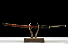 墨陨斩 katana product detail image 1 showing blade, saya, and fittings