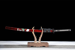 赤轮花影 katana product detail image 1 showing blade, saya, and fittings