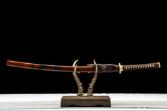 焰刃 katana product detail image 1 showing blade, saya, and fittings