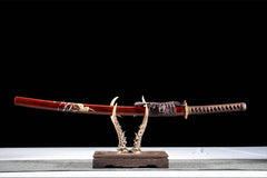 血檀影 katana product detail image 1 showing blade, saya, and fittings