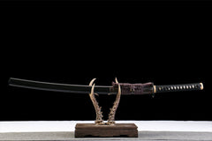 苍棕金芒 katana product detail image 1 showing blade, saya, and fittings
