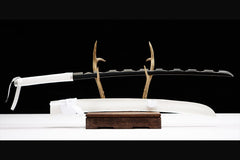 嘴平伊之助 katana product detail image 1 showing blade, saya, and fittings