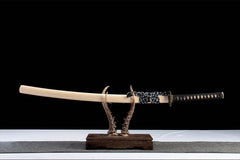 归鞘之誓 katana product detail image 1 showing blade, saya, and fittings