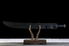 无声者-美式武士刀 katana product detail image 1 showing blade, saya, and fittings