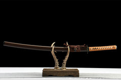 棕锋 katana product detail image 1 showing blade, saya, and fittings