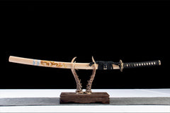 断罪无杀 katana product detail image 1 showing blade, saya, and fittings