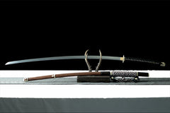 自然之力野太刀 nodachi product detail image 1 showing blade, saya, and fittings