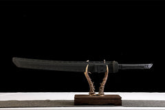 暗猎者-美式武士刀 katana product detail image 1 showing blade, saya, and fittings