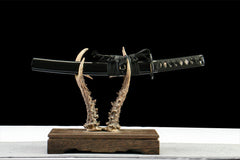 黑煞锋 wakizashi product detail image 1 showing blade, saya, and fittings