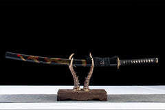 慈悲之刃 katana product detail image 1 showing blade, saya, and fittings