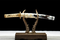 银澜胁差 wakizashi product detail image 1 showing blade, saya, and fittings