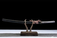 秋月寒芒 katana product detail image 1 showing blade, saya, and fittings