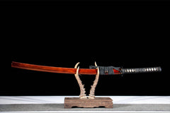 绯樱逆卷 katana product detail image 1 showing blade, saya, and fittings