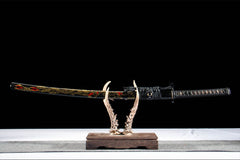 金鳞御刀 katana product detail image 1 showing blade, saya, and fittings