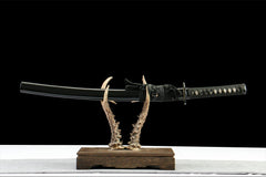 幽影刀 wakizashi product detail image 1 showing blade, saya, and fittings