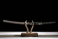 玄金·断影 katana product detail image 1 showing blade, saya, and fittings