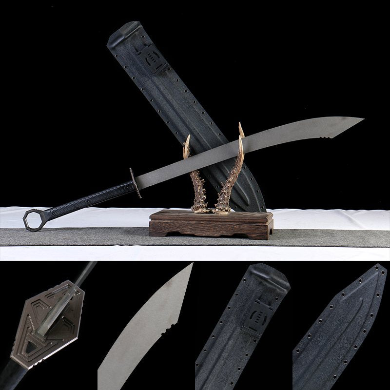 Katana – Broadblade Tactical 5160 Ceramic Coated Sword with Black Sheath tactical katana product photo