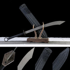 Katana – Broadblade Tactical 5160 Ceramic Coated Sword with Black Sheath tactical katana product photo