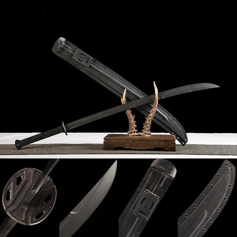 Chinese Sword – Tactical Yanling Dao in 5160 Ceramic Coated Steel | 寂静者-单手雁翎刀 tactical Yanling Dao product photo