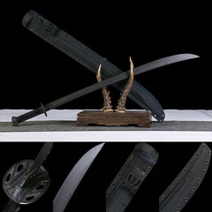 Katana – Tactical 5160 Ceramic Coated Blade with Black Kydex-Style Sheath tactical katana product photo