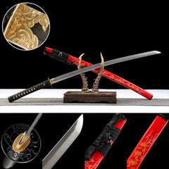 焰金黑柄 katana product main image