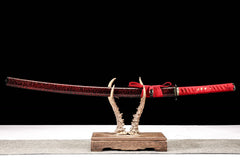 Red T10 Damascus Katana product photo 2