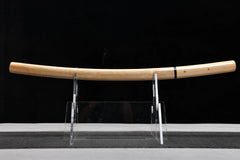 Shirasaya Wakizashi – 20-inch T10 Clay Tempered Blade | Hakumoku (白木) full product photo