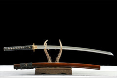 赤华 katana product detail image 2 showing blade, saya, and fittings