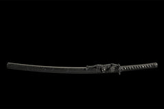 夜烬·星陨 katana product detail image 2 showing blade, saya, and fittings