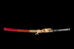 刹那芳华 katana product detail image 2 showing blade, saya, and fittings