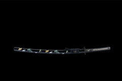 银杏残照 katana product detail image 2 showing blade, saya, and fittings