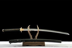 幽壑刃 katana product detail image 2 showing blade, saya, and fittings