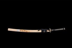 断罪无杀 katana product detail image 2 showing blade, saya, and fittings