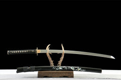 黑芒剑 katana product detail image 2 showing blade, saya, and fittings