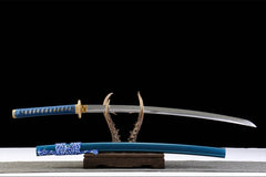 沧溟金缕 katana product detail image 2 showing blade, saya, and fittings