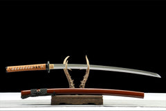 棕芒 katana product detail image 2 showing blade, saya, and fittings