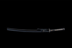 三柏御守 katana product detail image 2 showing blade, saya, and fittings