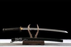 金墨翎 katana product detail image 2 showing blade, saya, and fittings