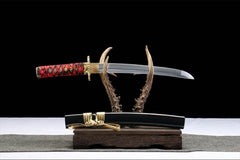 wakizashi product detail image 2 showing blade, saya, and fittings