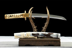 银澜胁差 wakizashi product detail image 2 showing blade, saya, and fittings