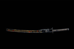 金鳞御刀 katana product detail image 2 showing blade, saya, and fittings