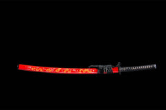 断罪之刃 katana product detail image 2 showing blade, saya, and fittings