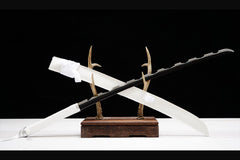 嘴平伊之助 katana product detail image 2 showing blade, saya, and fittings